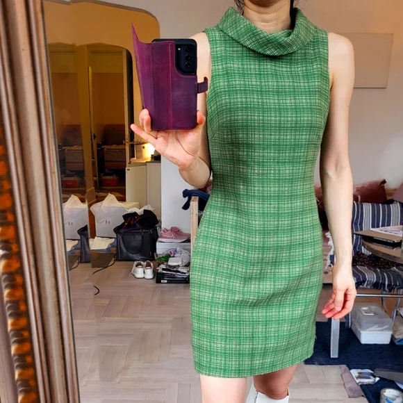 green emerald velvet dress Green Tweed Ophelia Dress